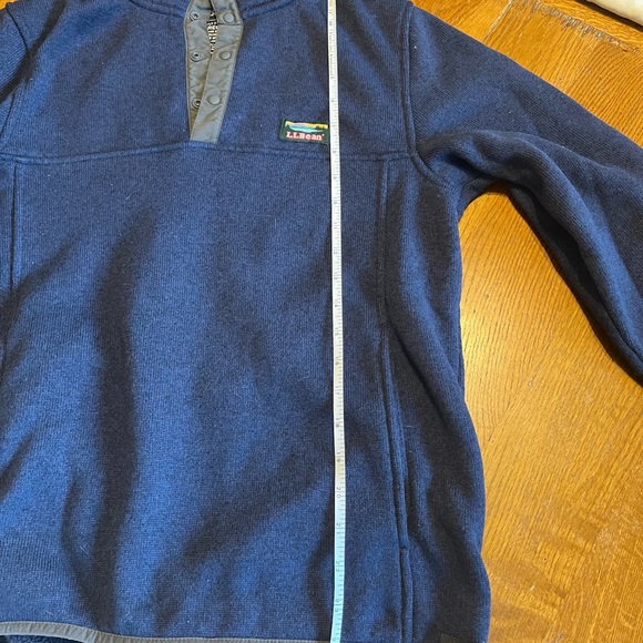 L.L. Bean Men's Deep Blue Zip Up Sweater - Picture 7 of 11